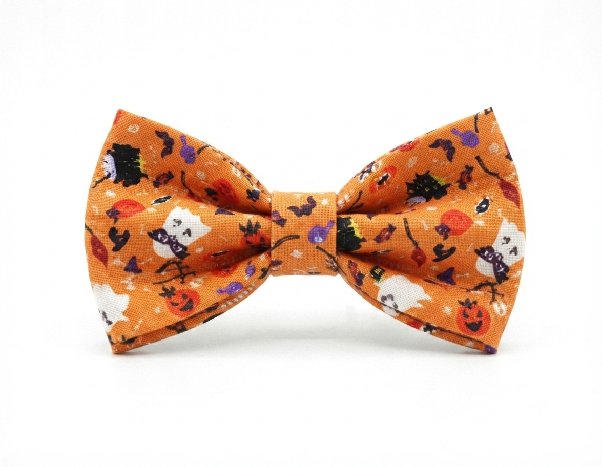 Ghost Pumpkin Bow Tie