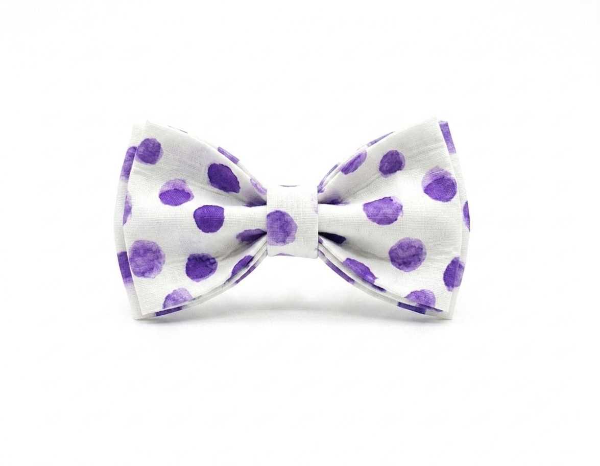Purple Dot Bow Tie