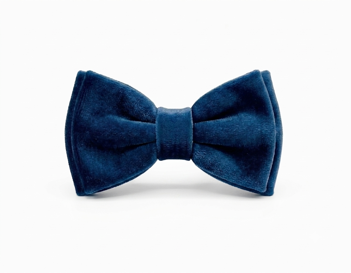 Dark Blue Velvet Bow Tie