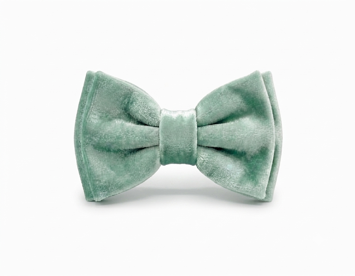 Sage Green Velvet Bow Tie