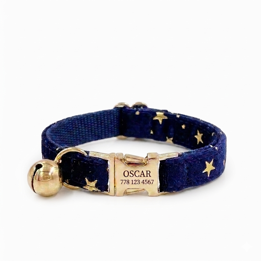 Blue Star Cat Collar | Personalised
