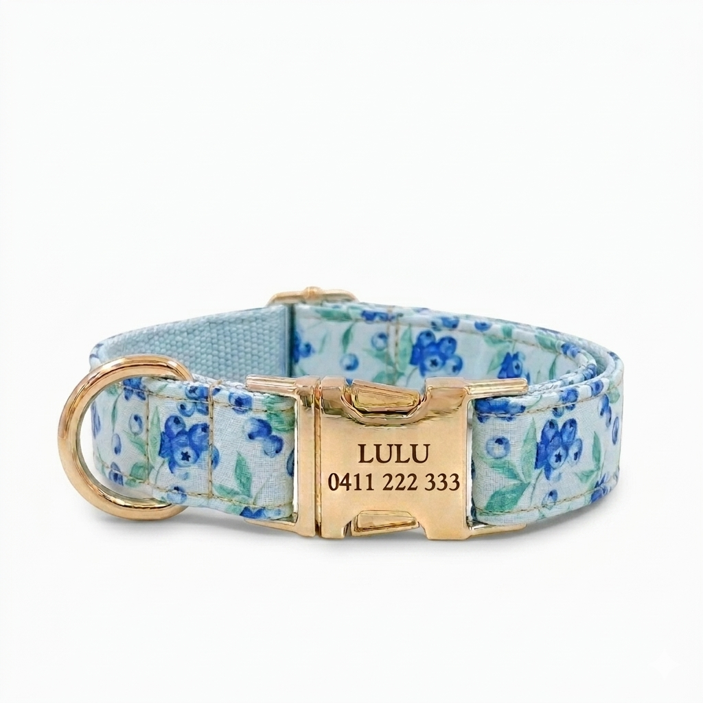 Blueberry Dog Collar | Personalised