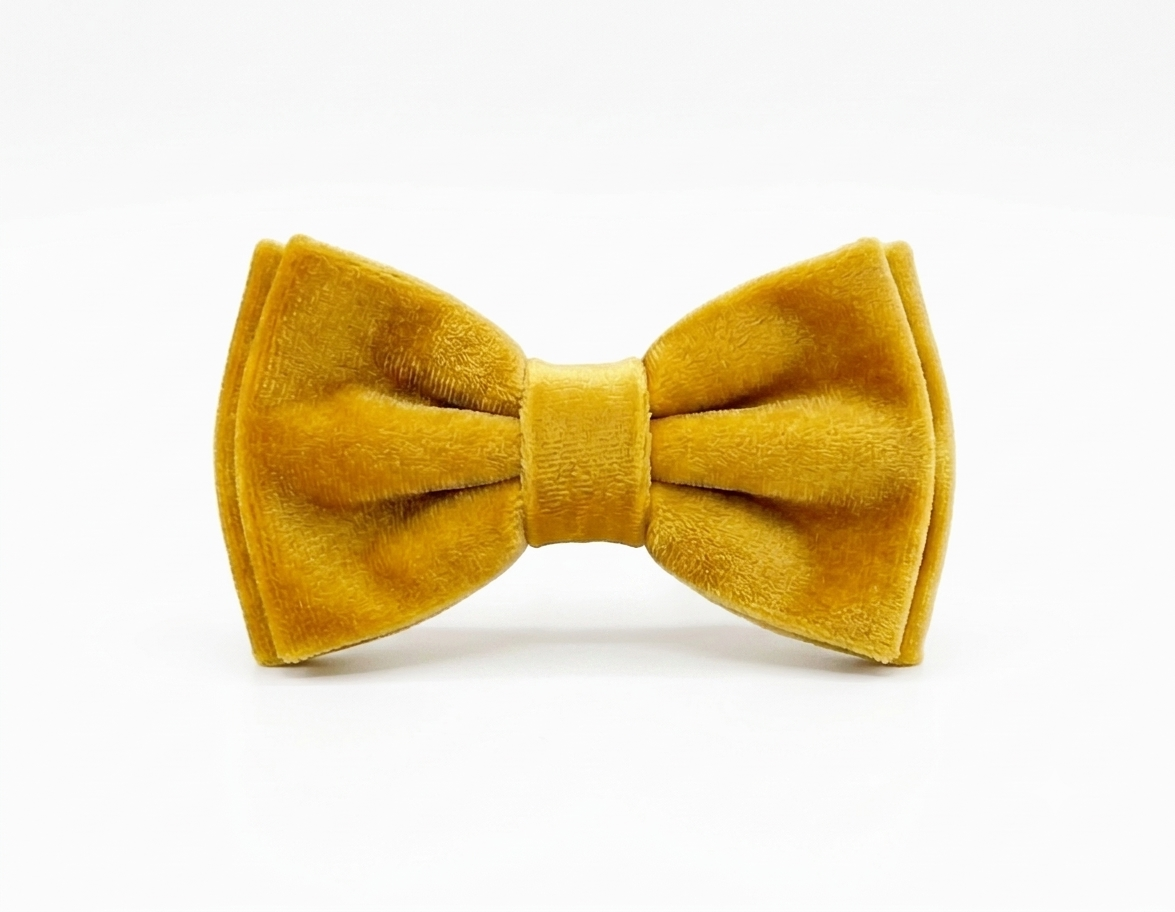 Lemon Velvet Bow Tie