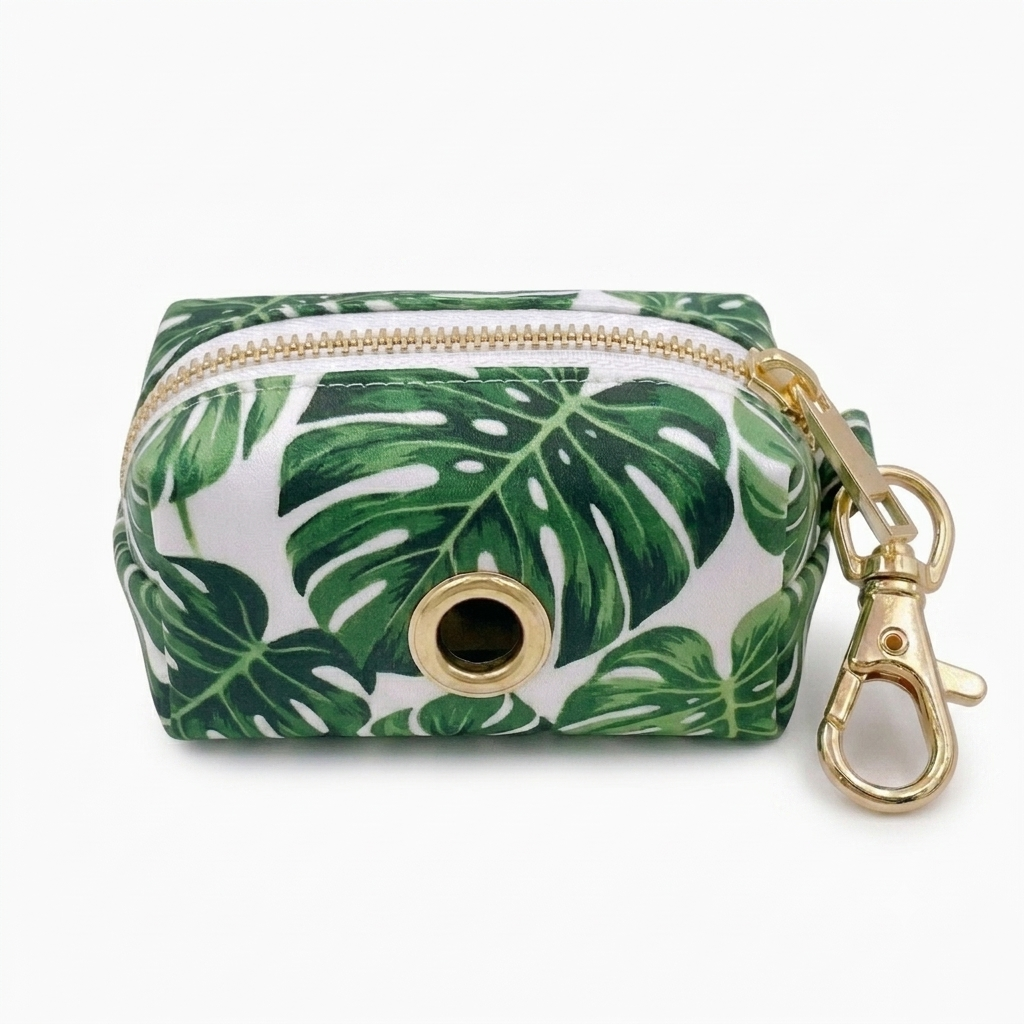 Green Leaf Poop Bag Holder | Customisable