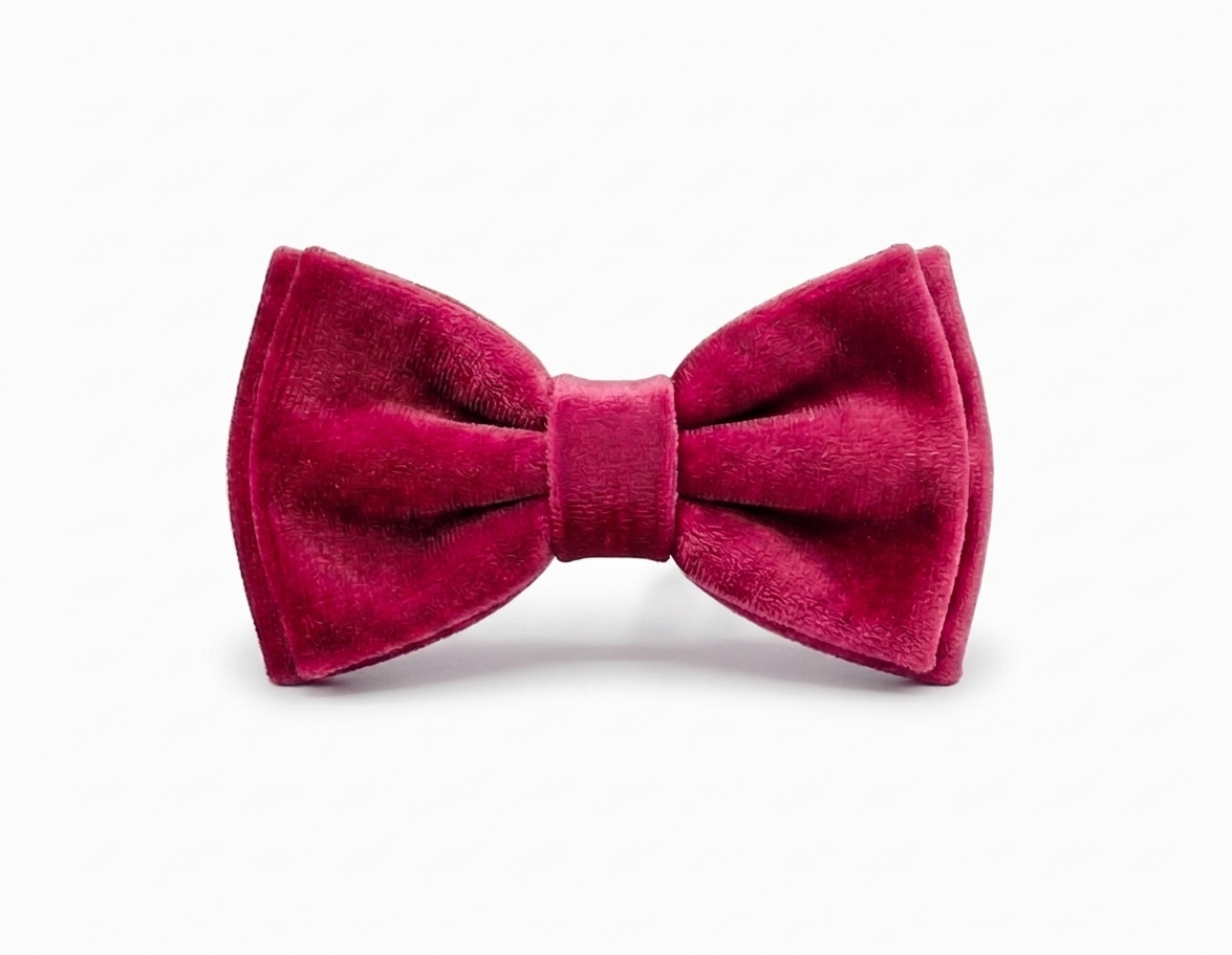 Rose Red Velvet Bow Tie