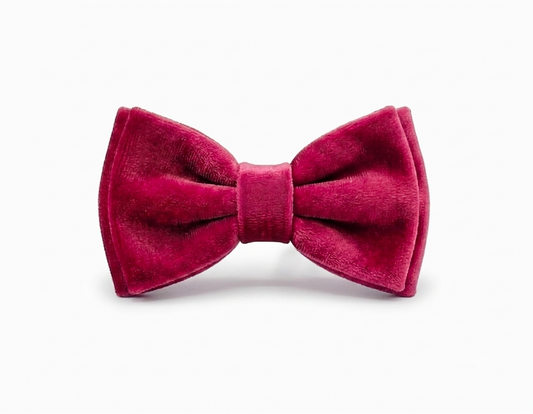 Rose Red Velvet Bow Tie
