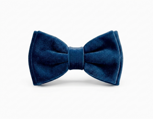 Dark Blue Velvet Bow Tie