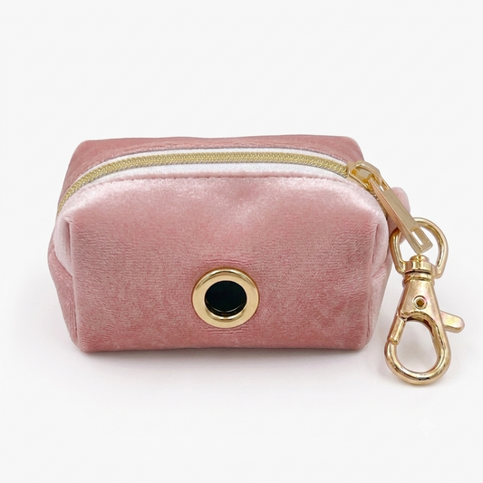 Baby Pink Velvet Poop Bag Holder | Customisable