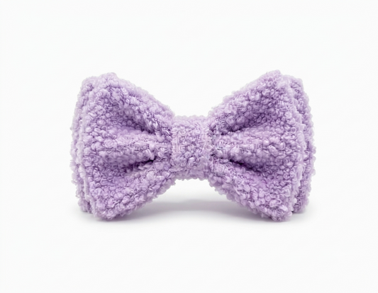 Light Purple Fluffy Bow Tie