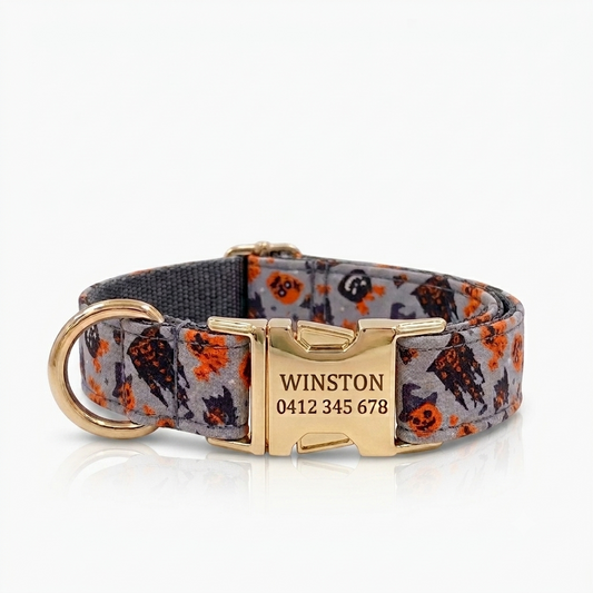 Ghost Castle Dog Collar | Personalised