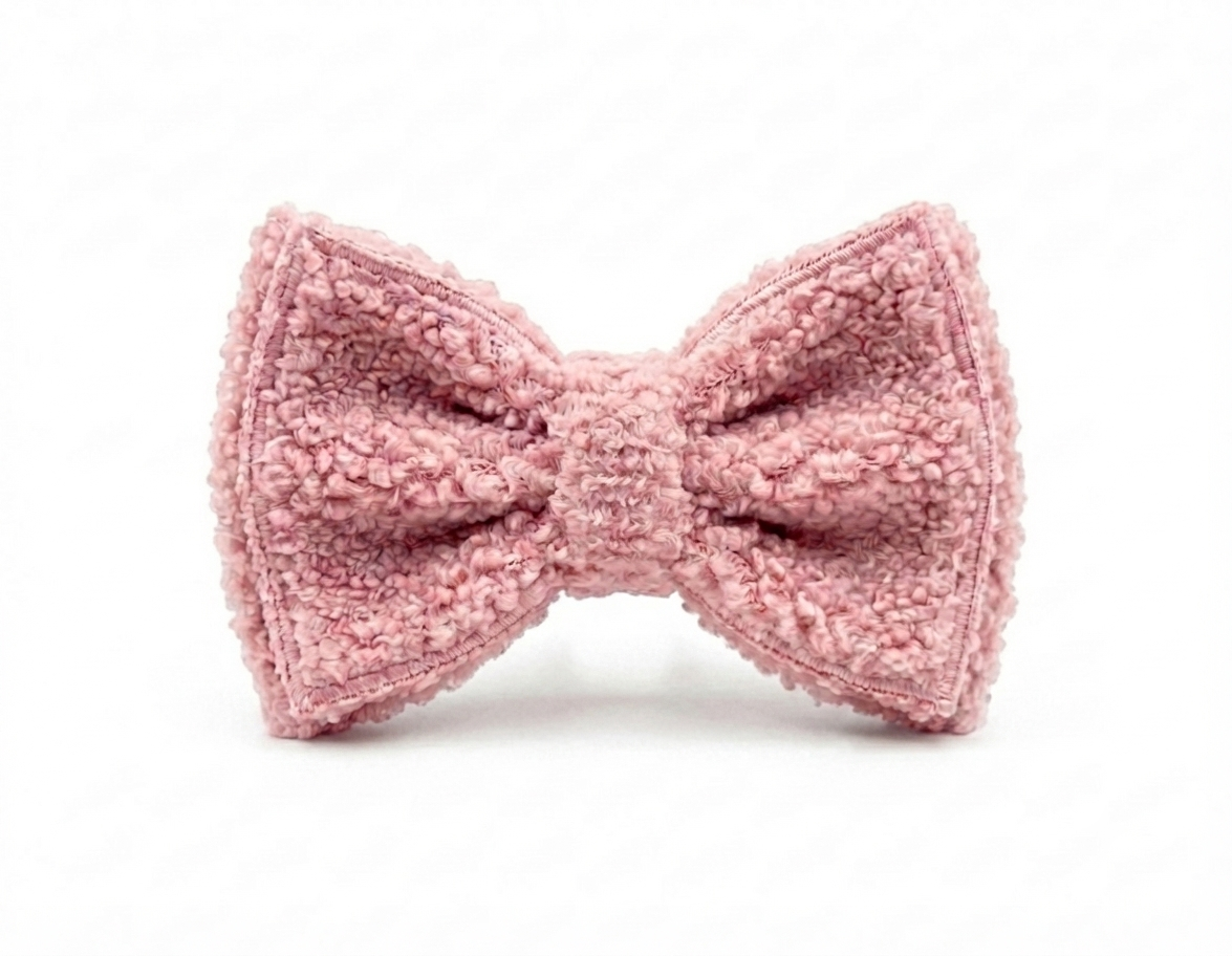 Princess Pink Fluffy Bow Tie