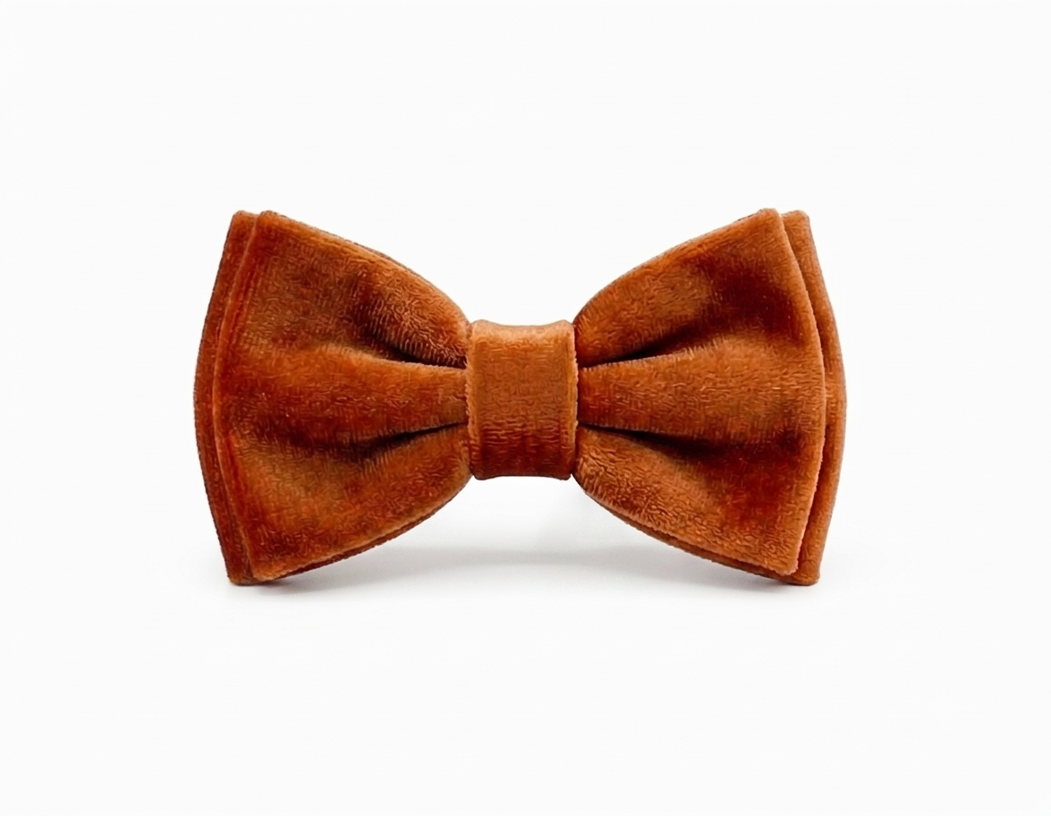 Caramel Velvet Bow Tie