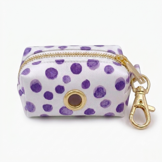 Purple Dot Poop Bag Holder | Customisable