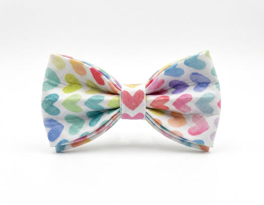 Blue Heart Bow Tie