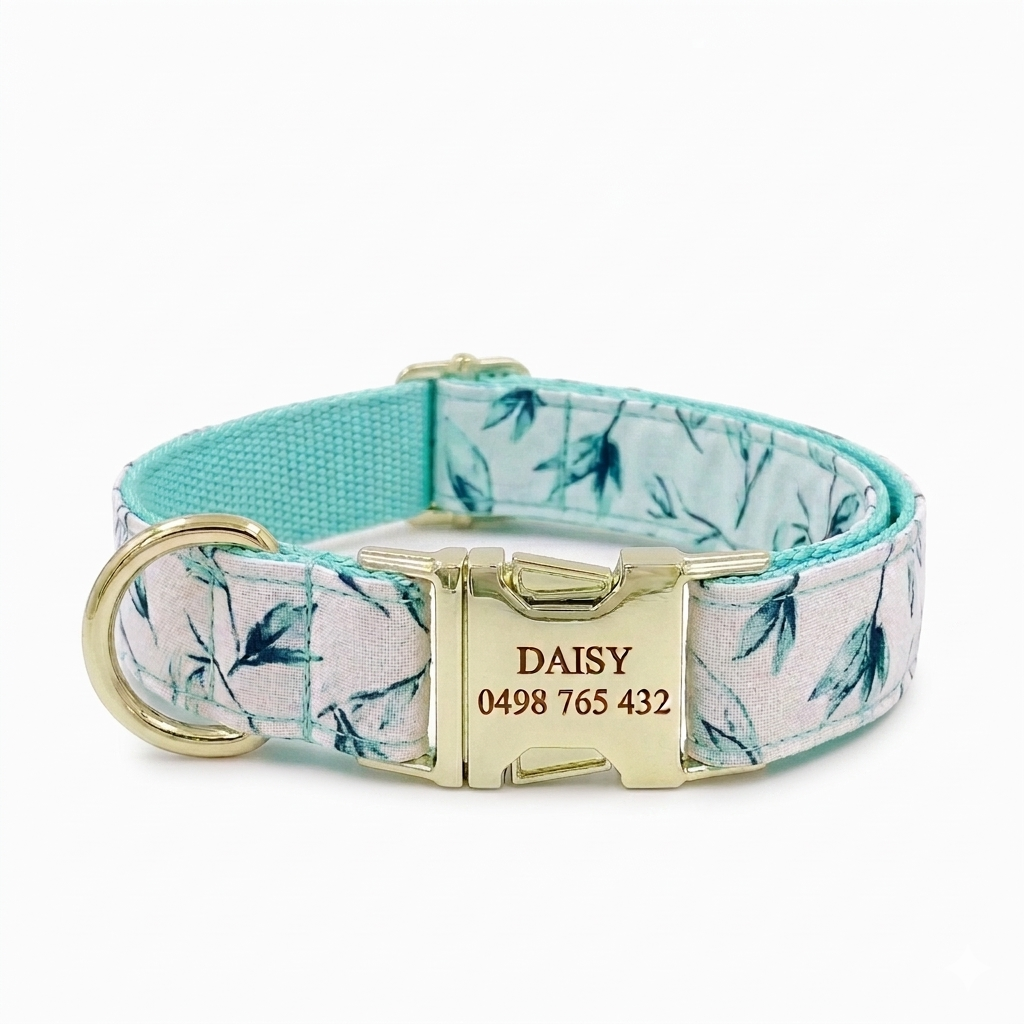 Leaf Dog Collar | Personalised