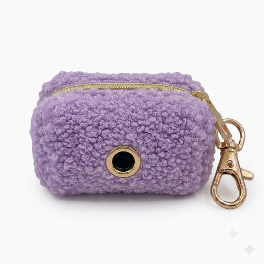 Light Purple Fluffy Poop Bag Holder | Customisable
