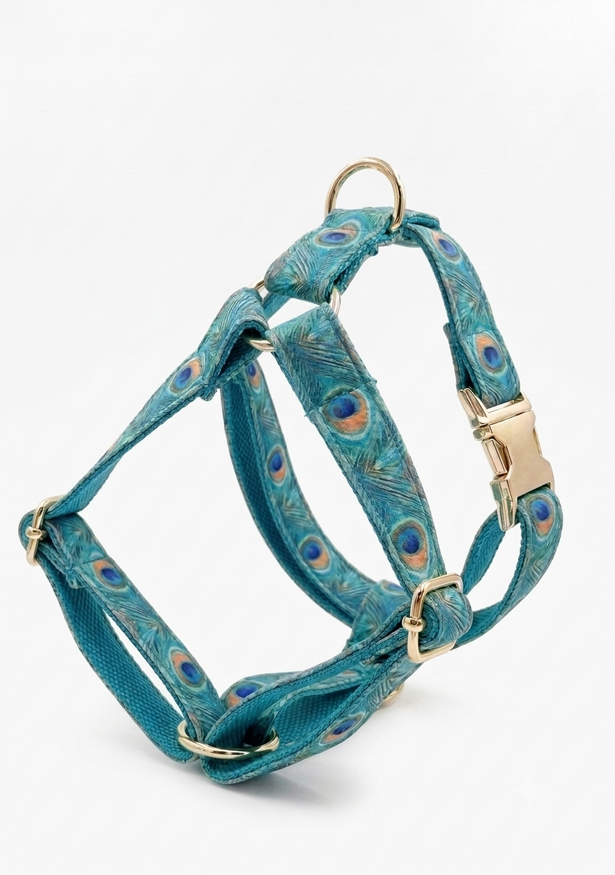 Peacock Dog Harness | Customisable