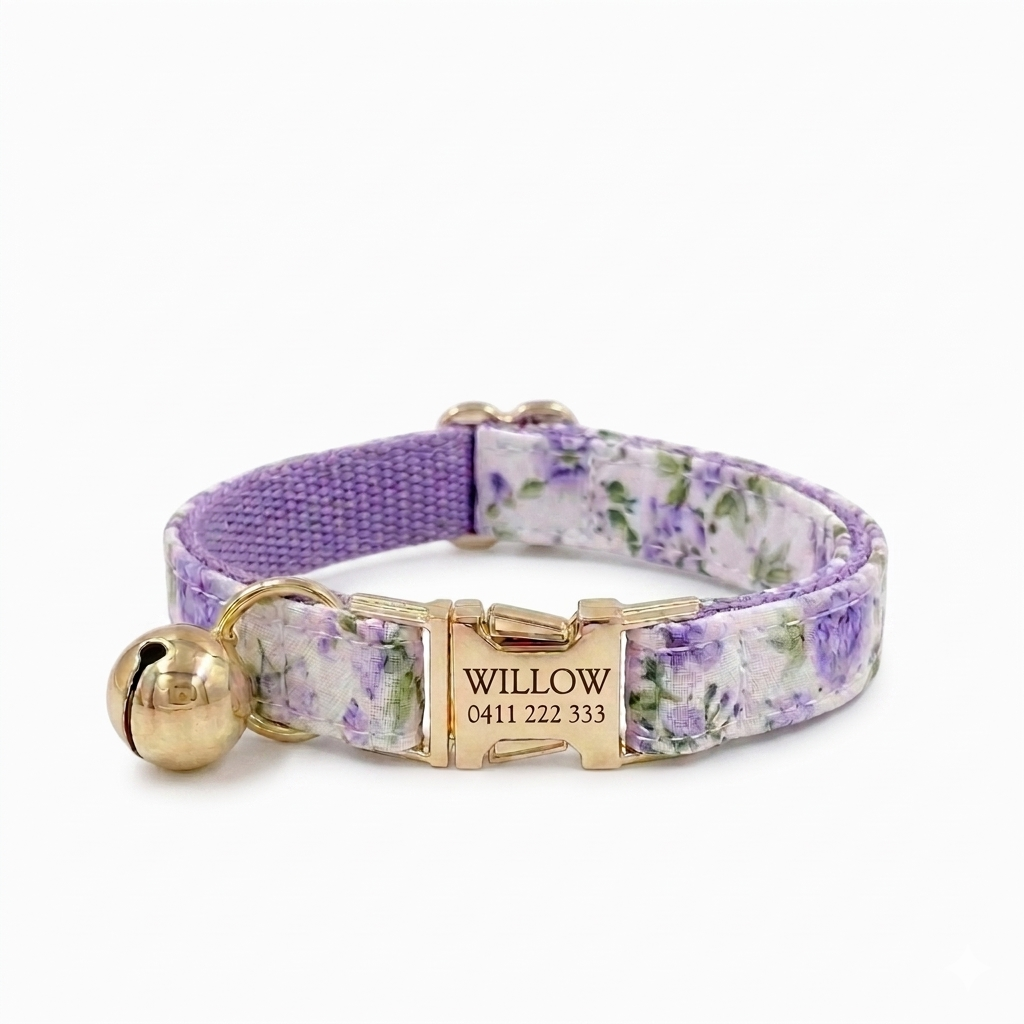 Peony Cat Collar | Personalised