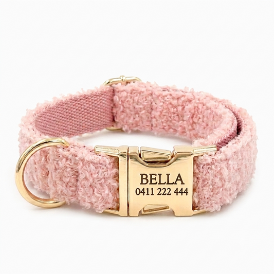 Princess Pink Fluffy Dog Collar | Personalised